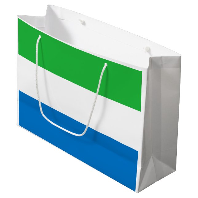 Grand Sac Cadeau Drapeau de la Sierra Leone (Devant Angle)