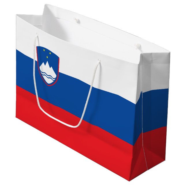 Grand Sac Cadeau Drapeau de la Slovénie (Devant Angle)