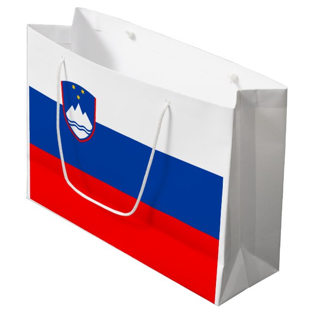 Grand Sac Cadeau Drapeau de la Slovénie (Devant Angle)