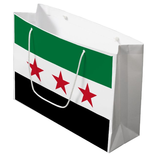 Grand Sac Cadeau Drapeau de la Syrie (Devant Angle)