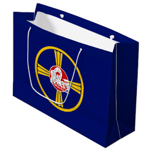 Grand Sac Cadeau Drapeau de la ville d'Omaha (Nebraska)