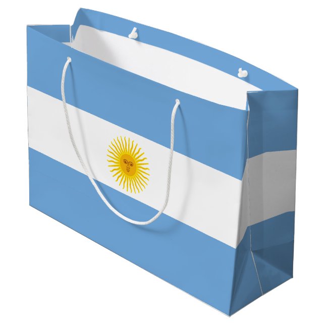 Grand Sac Cadeau Drapeau de l'Argentine (Dos Angle)