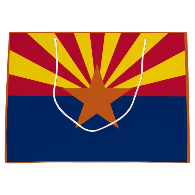 Grand Sac Cadeau Drapeau de l'Arizona : Étoile de fondation Soleil, (Devant)