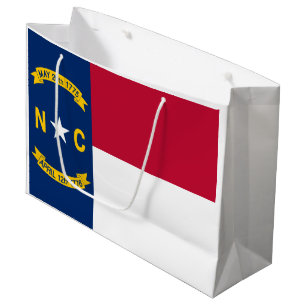 Grand Sac Cadeau Drapeau de l'État de Caroline du Nord