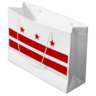 Grand Sac Cadeau Drapeau de l'État de Washington DC