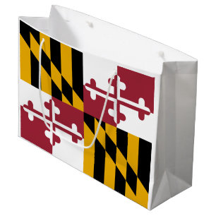Grand Sac Cadeau Drapeau de l'État du Maryland