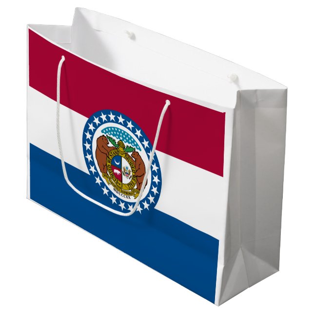 Grand Sac Cadeau Drapeau de l'État du Missouri (Devant Angle)