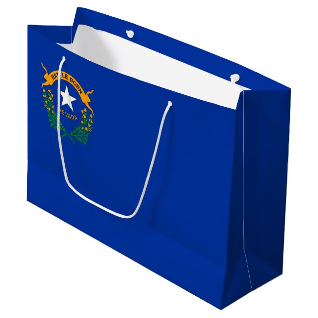 Grand Sac Cadeau Drapeau de l'État du Nevada (Devant Angle)