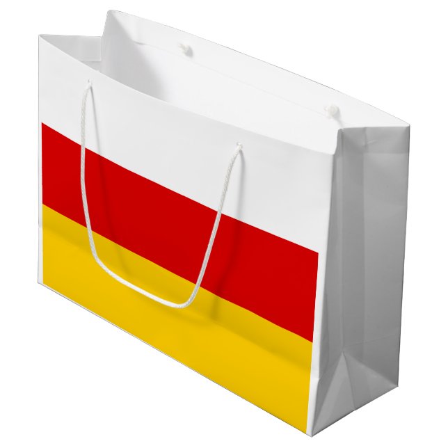 Grand Sac Cadeau Drapeau de l'Ossétie du Sud (Devant Angle)