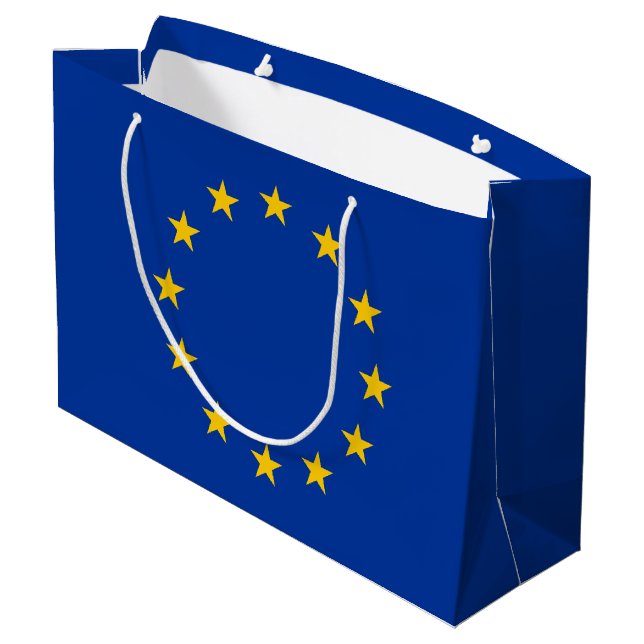 Grand Sac Cadeau Drapeau de l'Union européenne (Dos Angle)