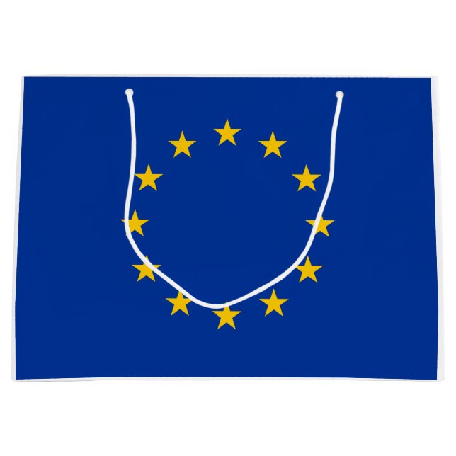 Grand Sac Cadeau Drapeau de l'Union européenne (UE) (Europe) (Devant)