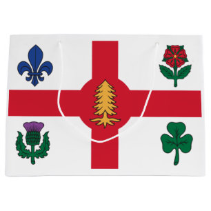 Grand Sac Cadeau Drapeau de Montréal (Québec)