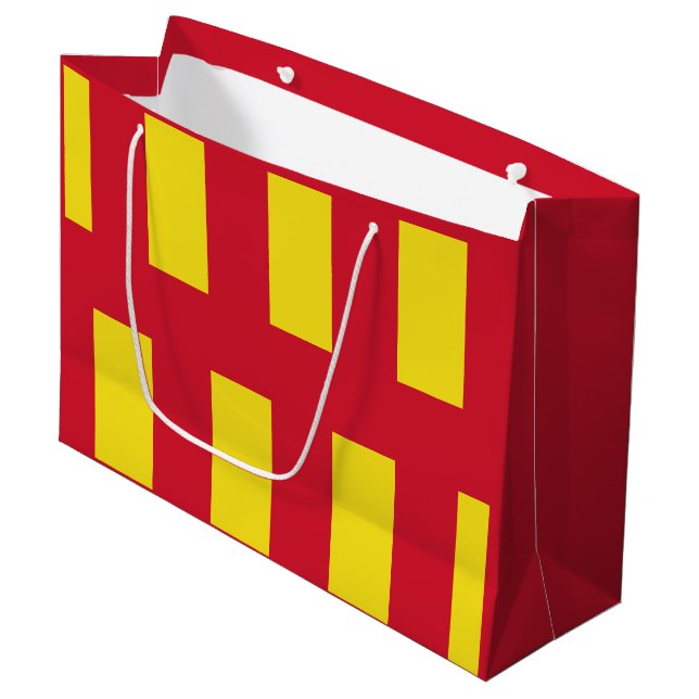 Grand Sac Cadeau Drapeau de Northumberland (Devant Angle)