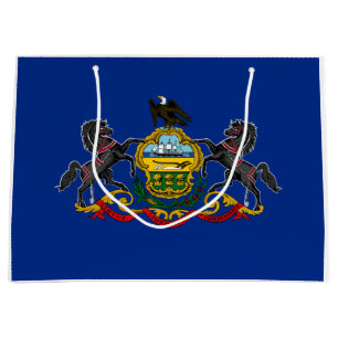 Grand Sac Cadeau Drapeau de Pennsylvanie