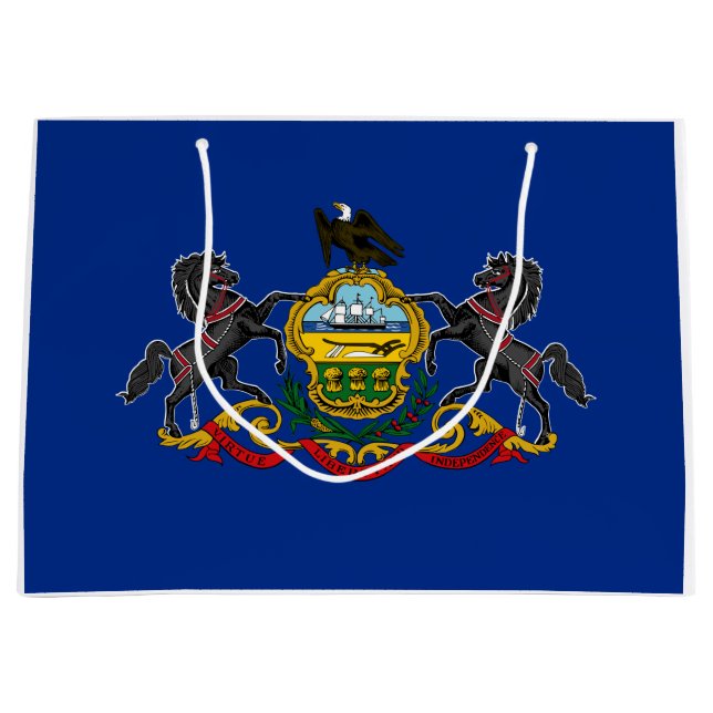 Grand Sac Cadeau Drapeau de Pennsylvanie (Devant)