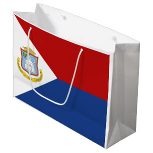 Grand Sac Cadeau Drapeau de Saint-Martin