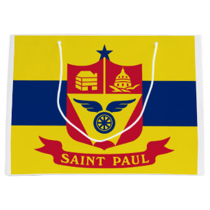 Grand Sac Cadeau Drapeau de Saint Paul (Minnesota)