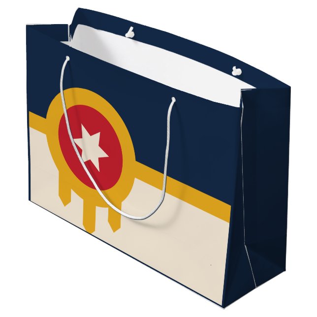 Grand Sac Cadeau Drapeau de Tulsa, Oklahoma (Dos Angle)