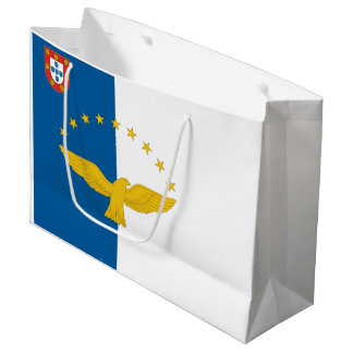 Grand Sac Cadeau Drapeau des Açores Totalement