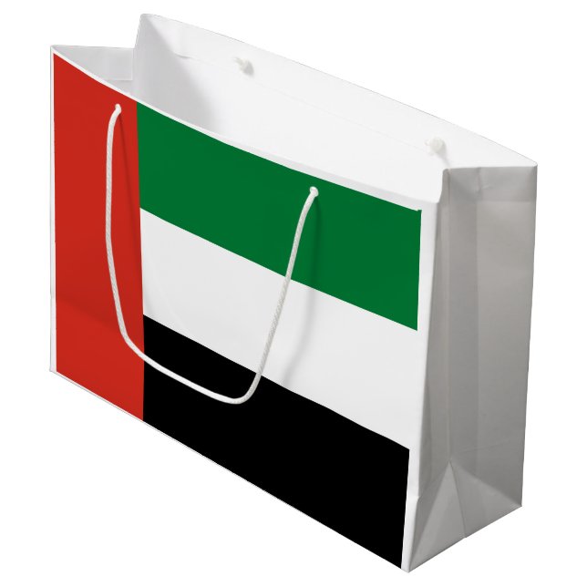 Grand Sac Cadeau Drapeau des Émirats arabes unis (Devant Angle)
