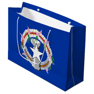Grand Sac Cadeau Drapeau des Îles Mariannes du Nord