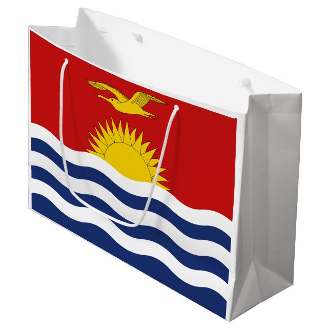 Grand Sac Cadeau Drapeau des Kiribati (Devant Angle)