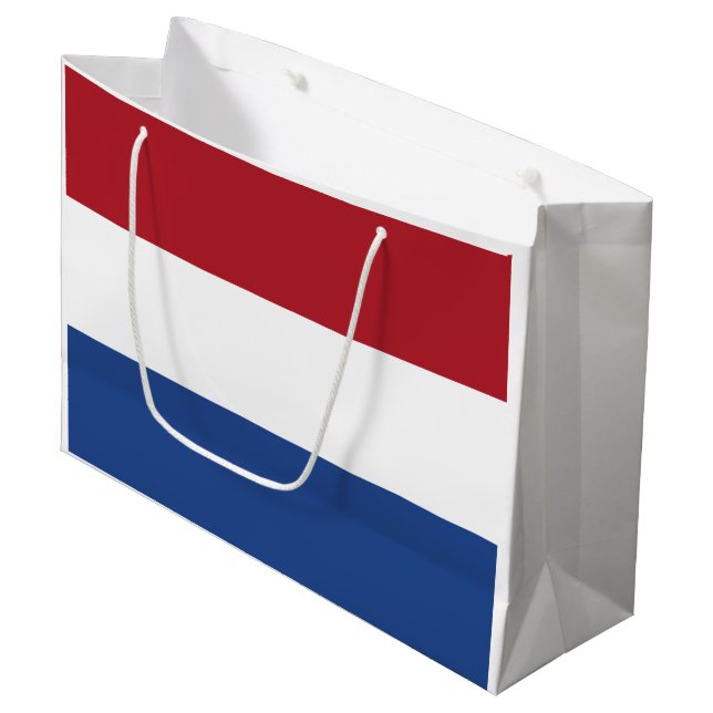 Grand Sac Cadeau Drapeau des Pays-Bas (Devant Angle)