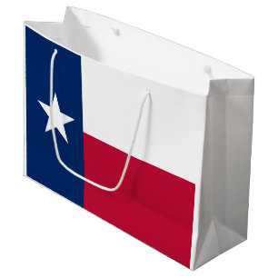 Grand Sac Cadeau Drapeau d'état du Texas - couleur authentique de