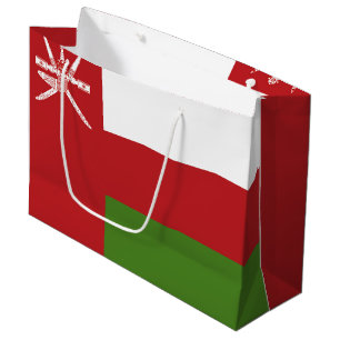 Grand Sac Cadeau drapeau d'Oman