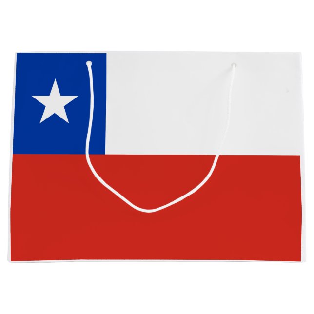 Grand Sac Cadeau Drapeau du Chili (Devant)