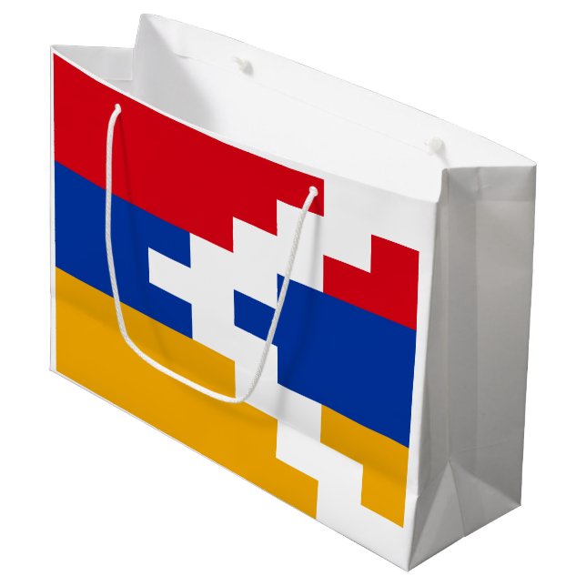 Grand Sac Cadeau Drapeau du Haut-Karabakh (Devant Angle)
