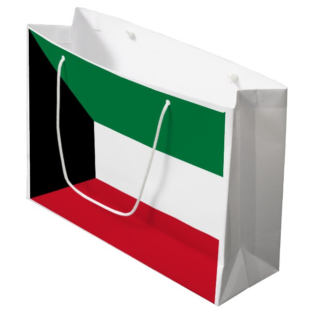 Grand Sac Cadeau Drapeau du Koweït (Devant Angle)