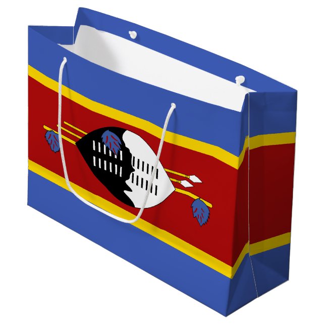 Grand Sac Cadeau Drapeau du Swaziland (Devant Angle)
