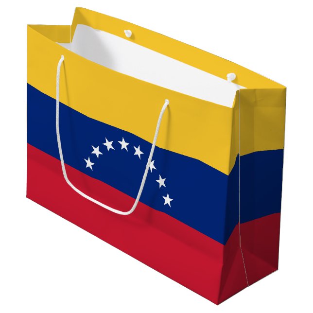 Grand Sac Cadeau Drapeau du Venezuela (Devant Angle)