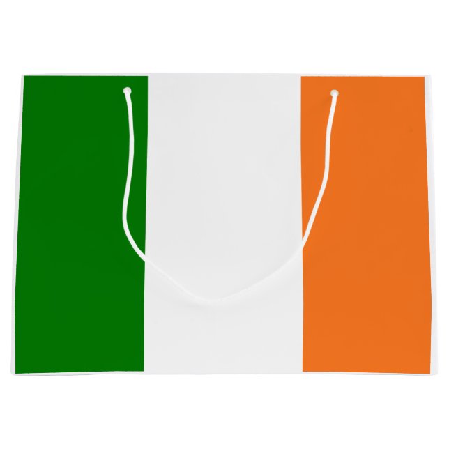 Grand Sac Cadeau Drapeau Irlandais Total  (Devant)