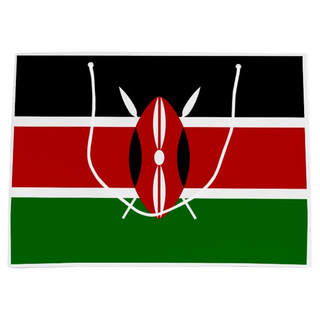 Grand Sac Cadeau Drapeau kényan (Kenya) (Devant)
