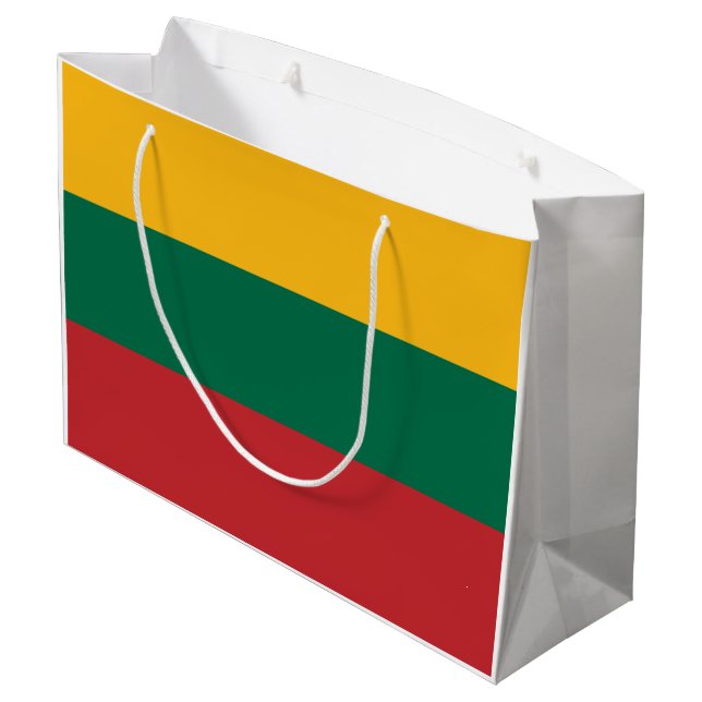 Grand Sac Cadeau Drapeau Lituanie (Dos Angle)