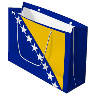 Grand Sac Cadeau Drapeau patriotique de Bosnie-Herzégovine