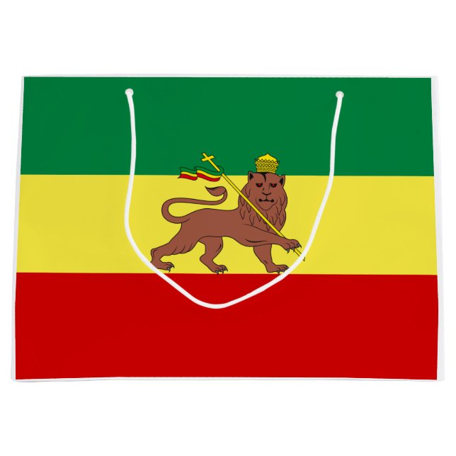 Grand Sac Cadeau Drapeau rastafarien (Rastafarianisme) (Rasta) (Devant)