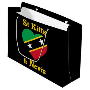 Grand Sac Cadeau Drapeau Saint-Kitts-Et-Nevis Indépendance Caraïbes