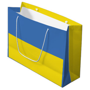 Grand Sac Cadeau Drapeau ukrainien Slava Ukraini С л а в а р У к  d