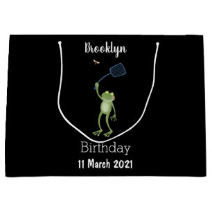 Grand Sac Cadeau Drôle dessin animé de la mouche à bec de grenouill