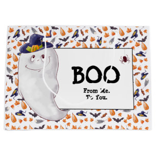 Grand Sac Cadeau Drôle Fantôme Boo Halloween