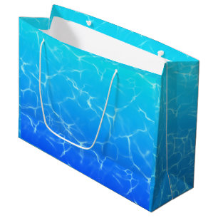 Grand Sac Cadeau Eau bleue reflétant