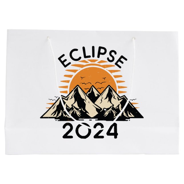 Grand Sac Cadeau Éclipse solaire totale 2024 (Dos)