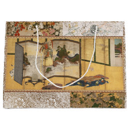 Grand Sac Cadeau Écran Coromandel Peint