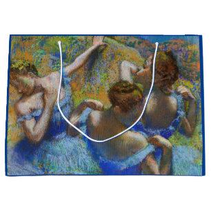 Grand Sac Cadeau Edgar Degas - Danseurs Bleus