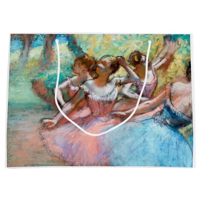 Grand Sac Cadeau Edgar Degas - Quatre Ballerinas sur scène (Devant)