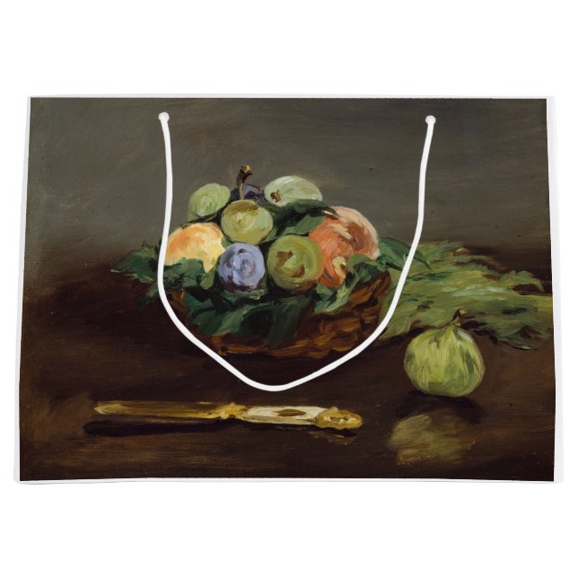 Grand Sac Cadeau Edouard Manet - Panier de fruits (Devant)