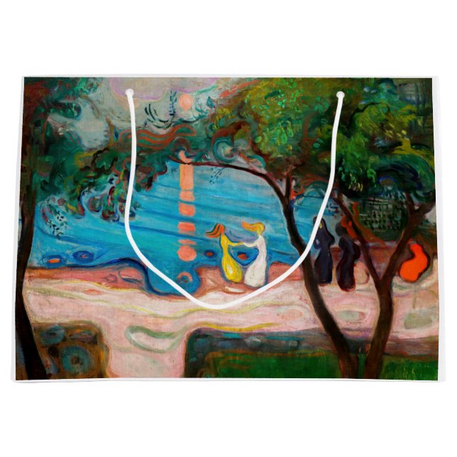 Grand Sac Cadeau Edvard Munch - Danse sur la plage (Devant)